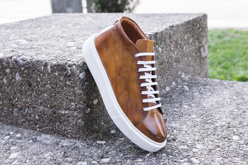 The Jackson - Cuoio Mid-top Sneaker 