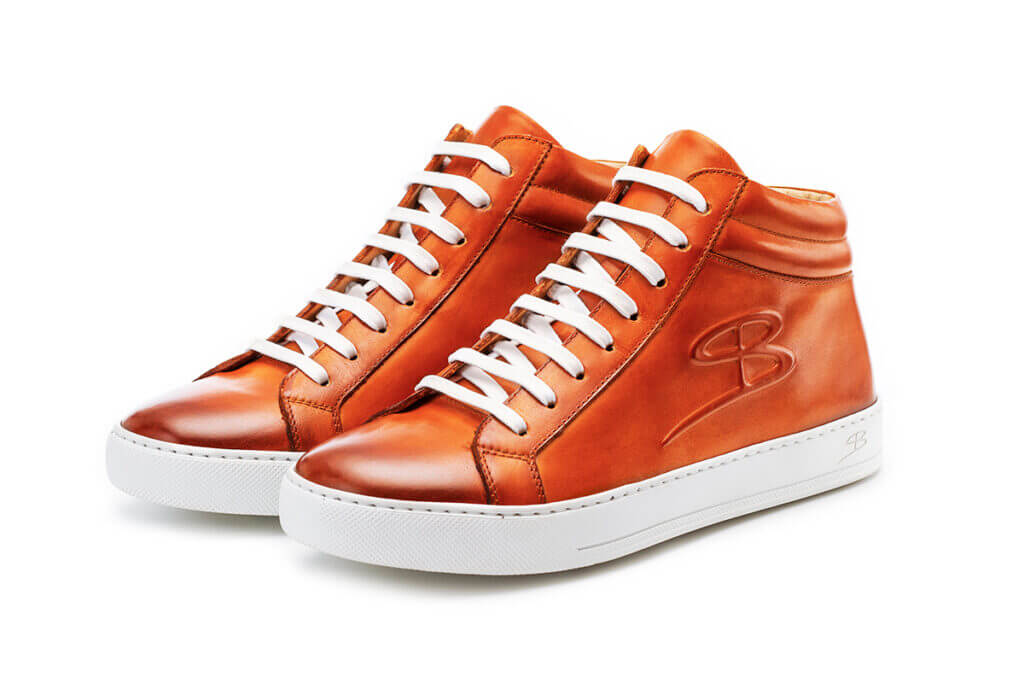Monet - Orange Mid-top Sneaker - Shop Online - Stefano Borella